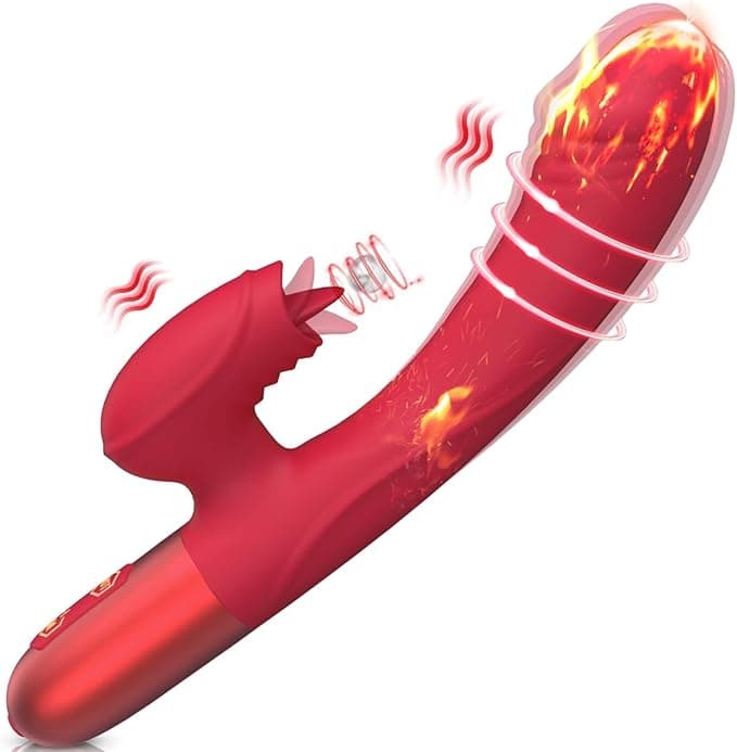 Vibromasseur chauffant avec stimulation du clitoris - 	MAYYZ
