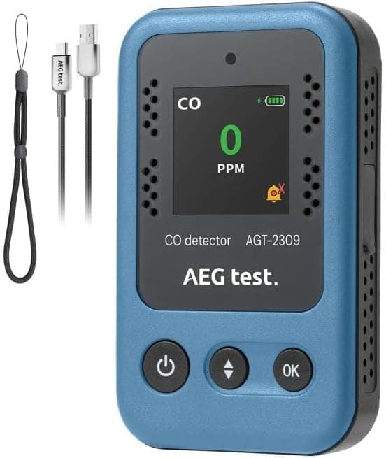 Détecteur de monoxyde de carbone portable - autonomie de 15 jours