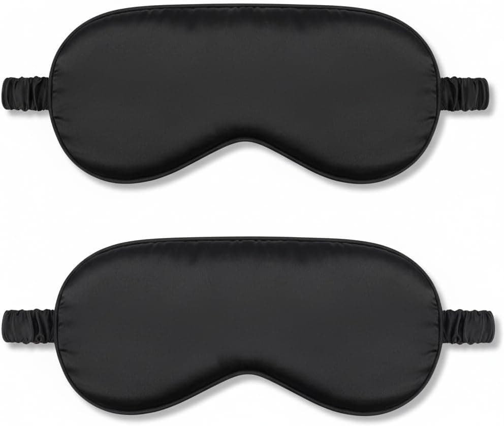 Lot de 2 masques de sommeil en soie