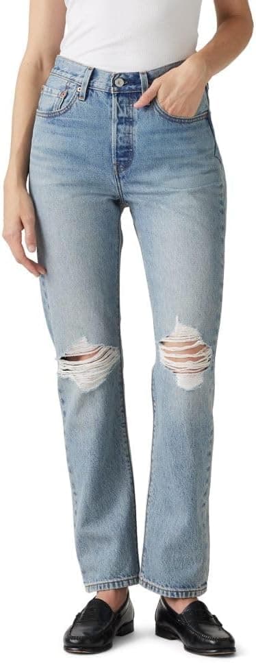 Levi’s Jean droit taille haute 724 (Amazon)