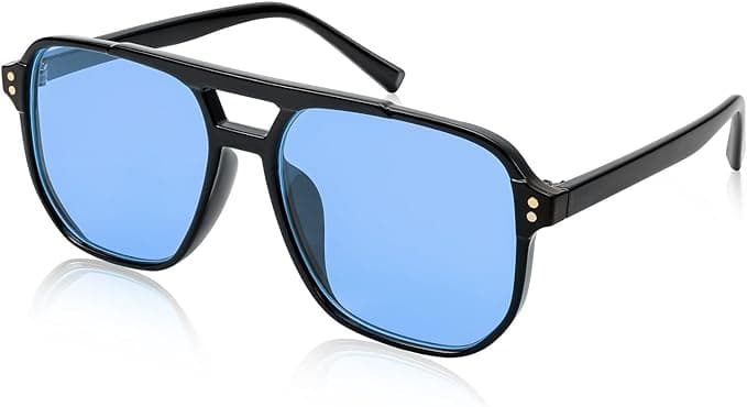 Lunettes d'aviateur offertes en rouge et en bleu