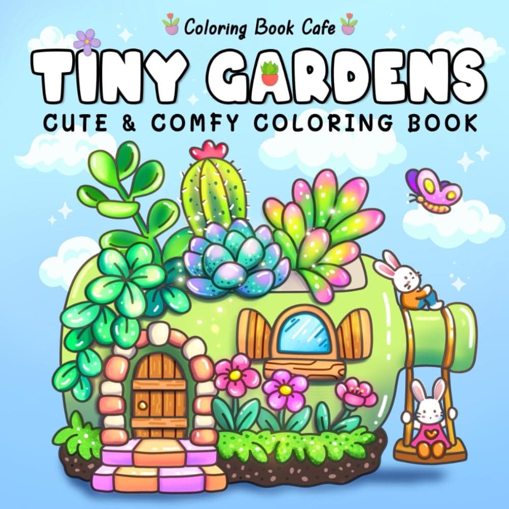 Livre à colorier Tiny Gardens