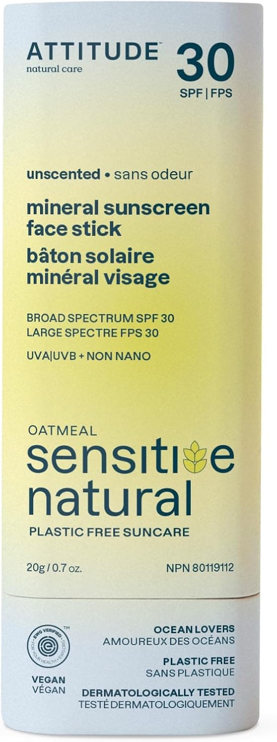 Bâton de crème solaire minérale SPF 30 ATTITUDE