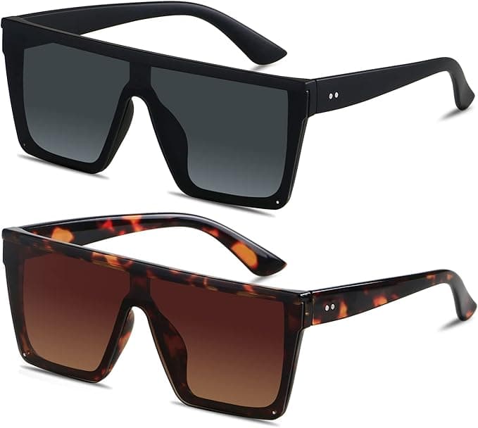 Lunettes de soleil surdimensionnées carrées, 18$ sur Amazon