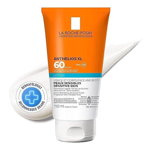 Crème solaire pour le corps, à large spectre UVA et UVB La Roche-Posay Anthelios , sans parfum, non comédogène,