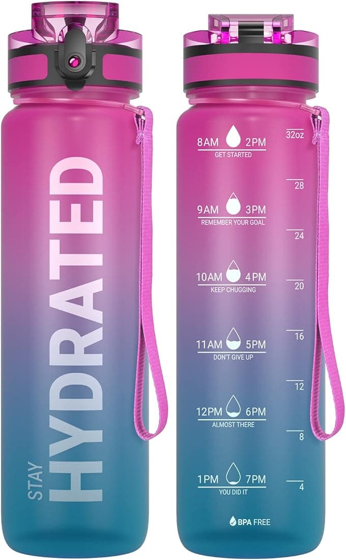 Bouteille d'eau avec marqueur de temps (950ml)