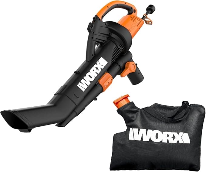 Souffleur/broyeur/aspirateur avec turbine en métal et sac de collecte
