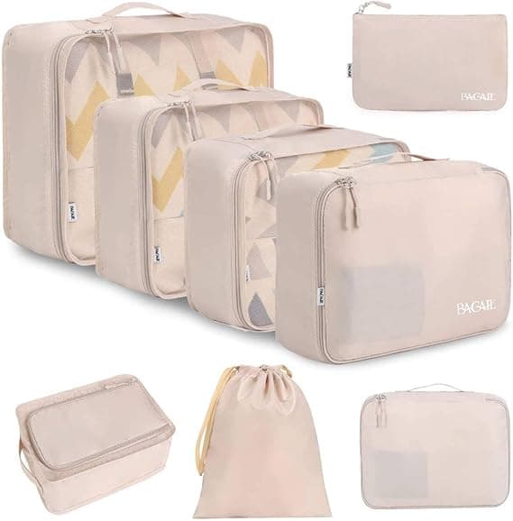 Lot de 8 cubes de rangement pour bagages BAGAIL