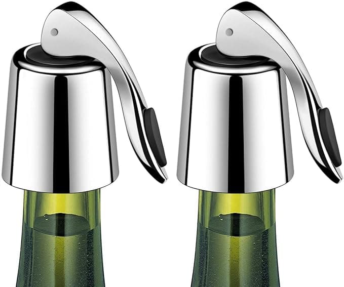 Lot de bouchons de bouteille de vin en acier inoxydable