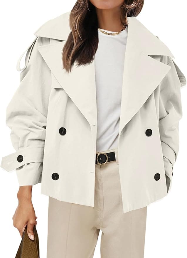 Trench coat court décontracté Tankaneo