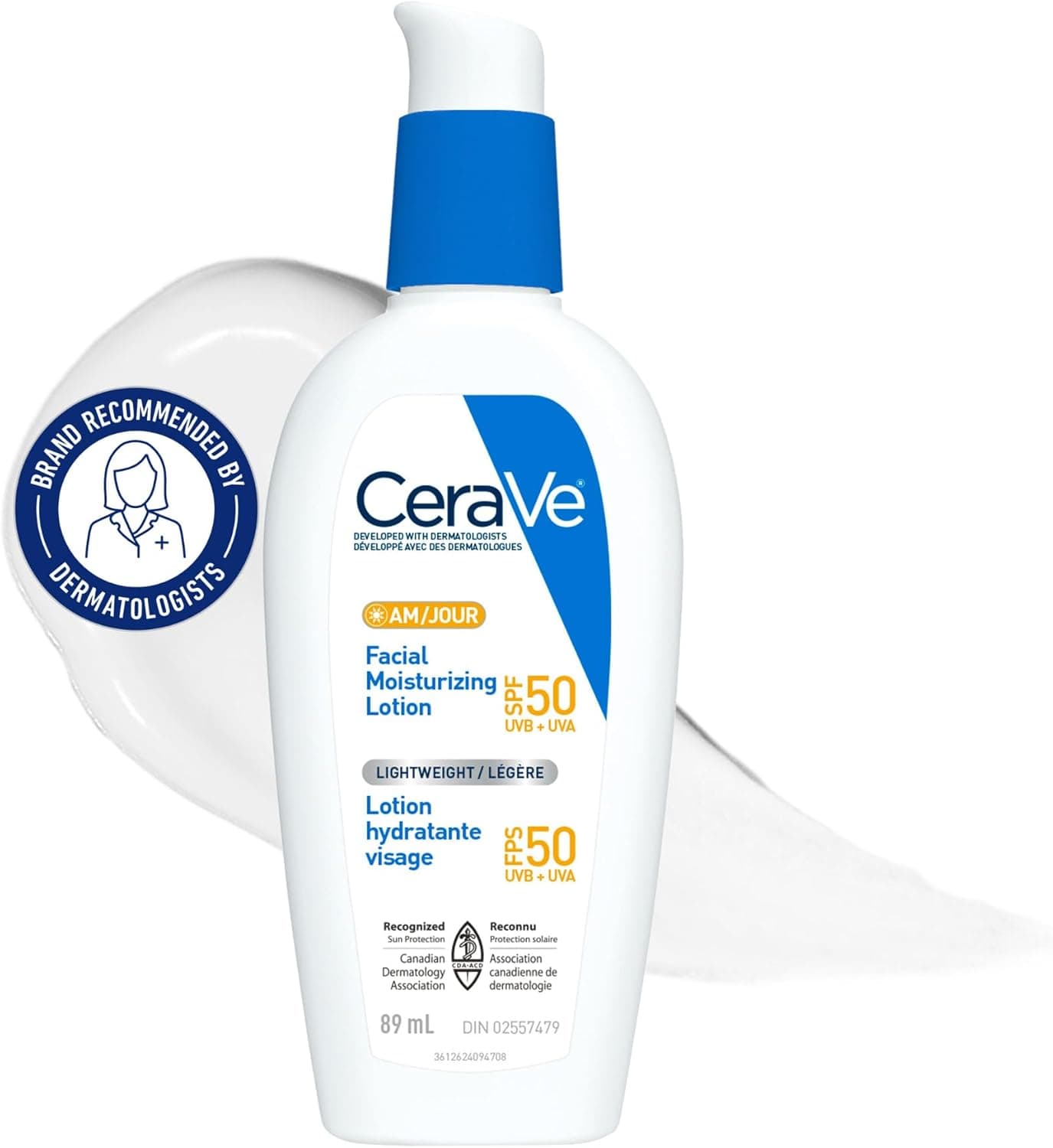 Lotion hydratante visage FPS 50, CeraVe 