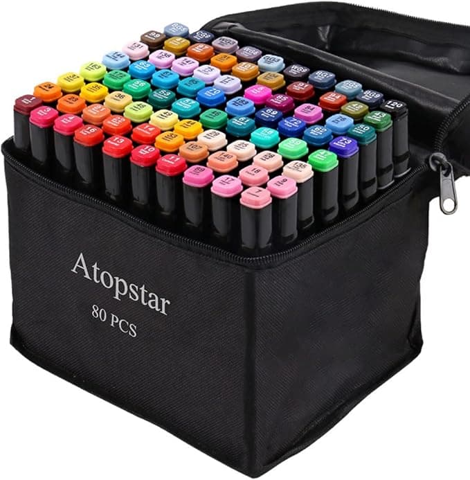 Lot de 80 marqueurs à alcool Atopstar sur Amazon