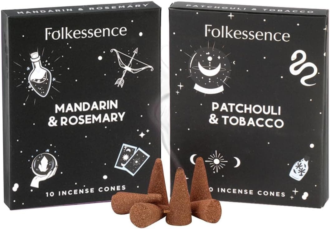 Lot de 2 cônes d'encens parfumés