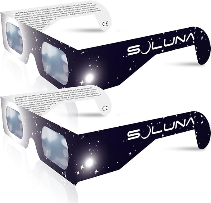 Lot de 2 paires de lunettes éclipses solaires certifiées CE et ISO
