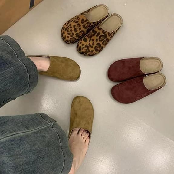 Mules en daim pour femme
