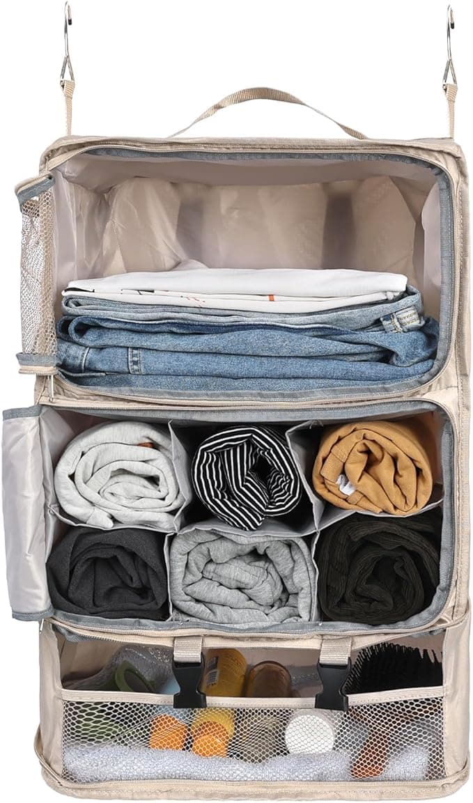 Sac de rangement à étagères suspendues pour voyage
