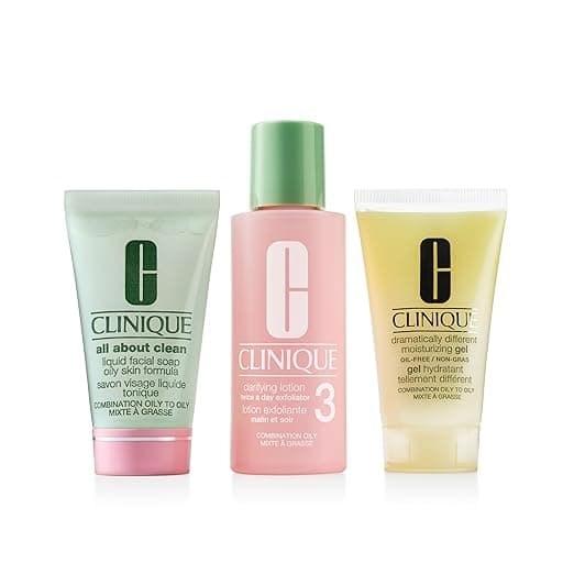 Clinique Ensemble de soins de la peau en 3 étapes pour peaux mixtes grasses