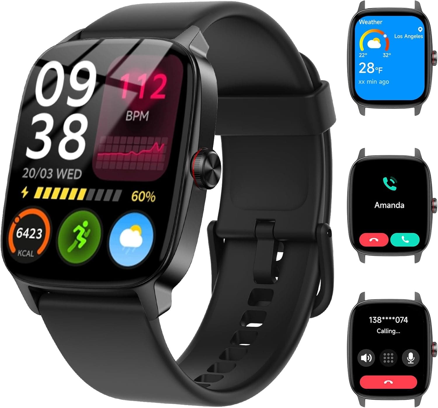 Montre connectée Bluetooth IA + appel vocal