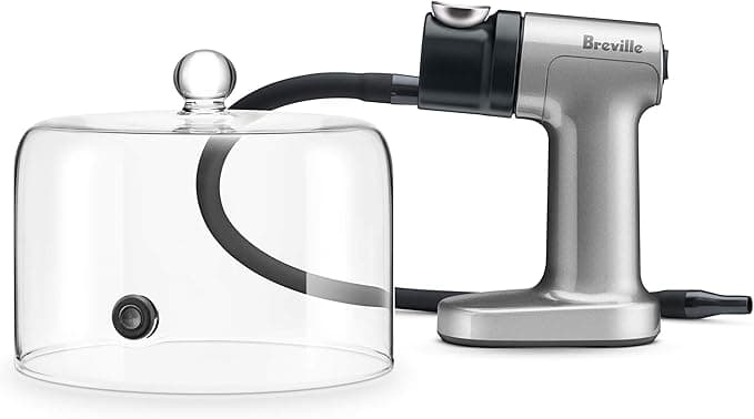 Pistolet à fumer Breville avec cloche en verre