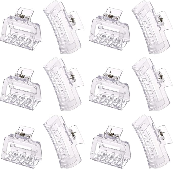 Lot de 12 pinces à cheveux transparentes à 2$/pince