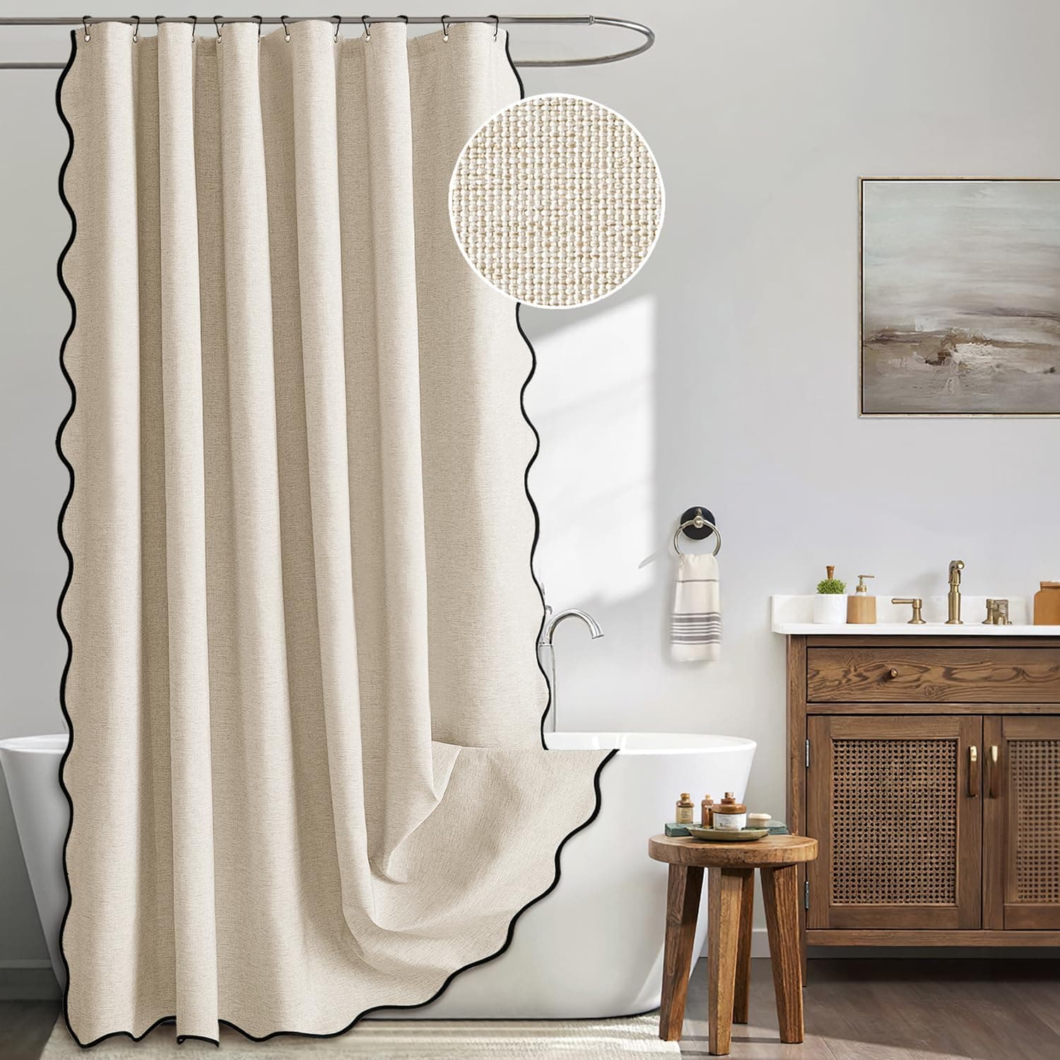 Rideau de douche texturé