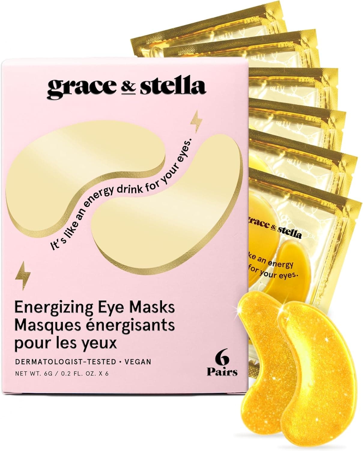Masques énergisants pour les yeux de Grace & Stella, 12$ sur Amazon