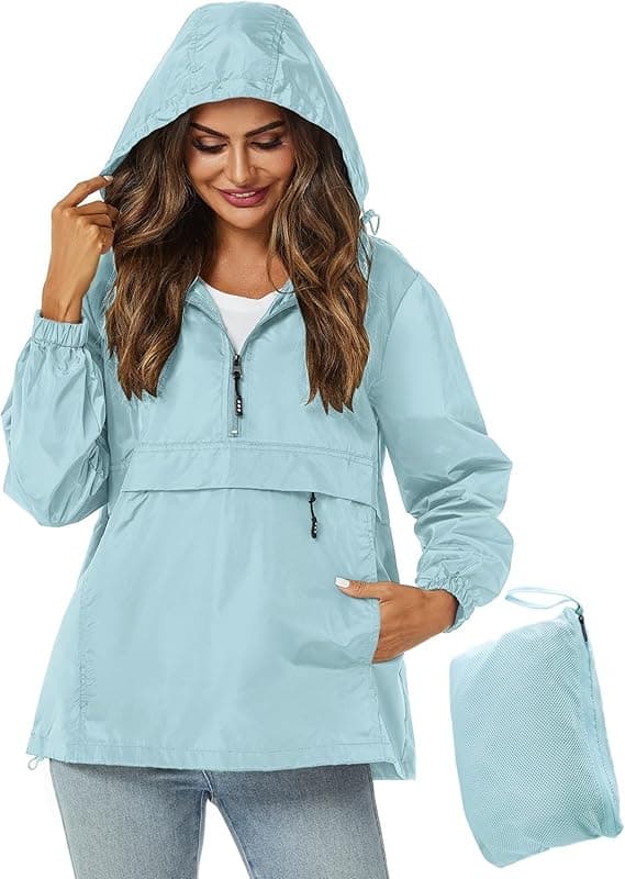 Veste de pluie pour femme avec capuche sur Amazon