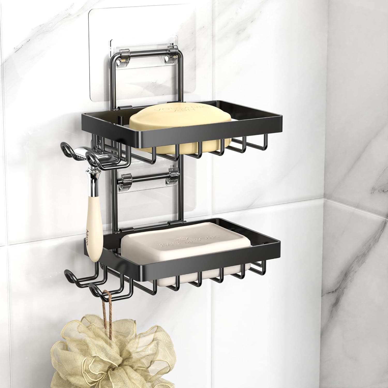 Double porte-savon pour la douche