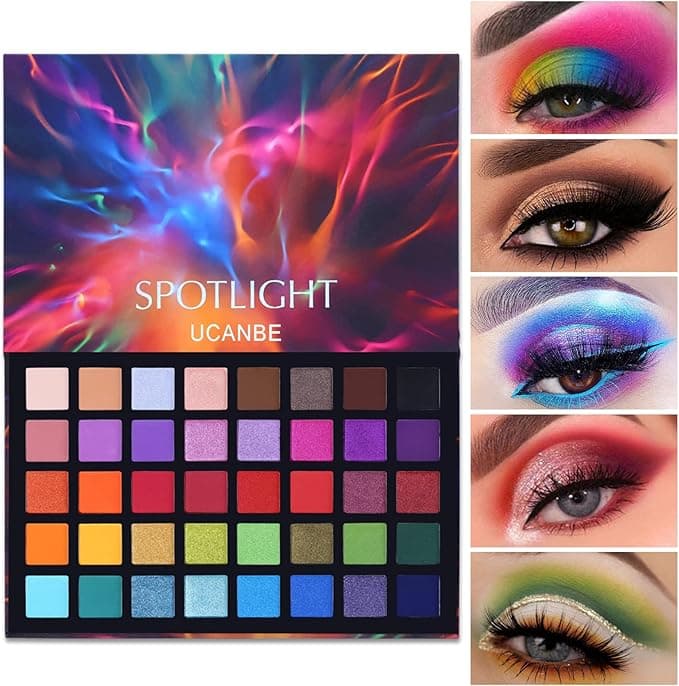 Palette de fards à paupières professionnels 40 couleurs UCANBE sur Amazon