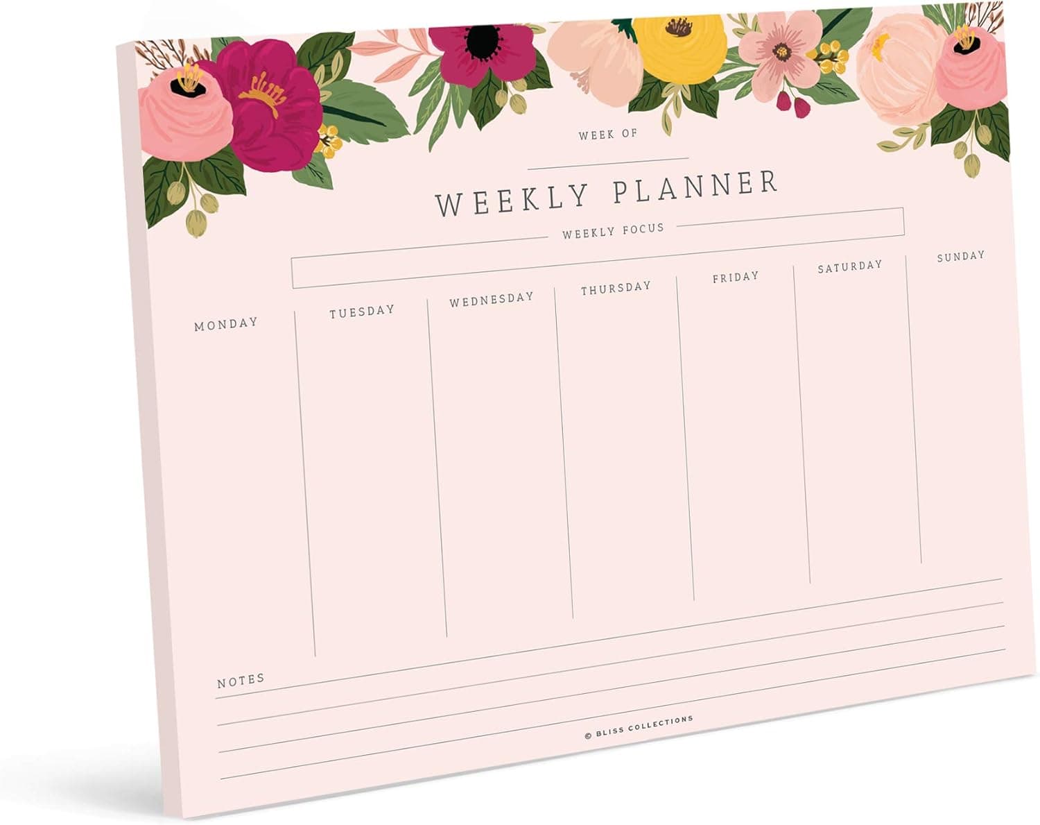 Planificateur hebdomadaire avec 50 feuilles
