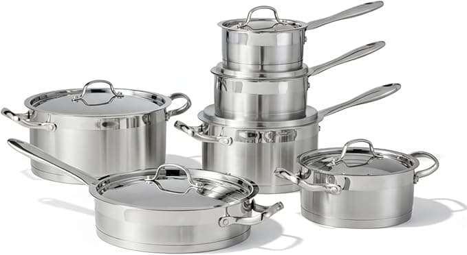 Batterie de cuisine Moderna de 12 pièces en acier inoxydable Lagostina