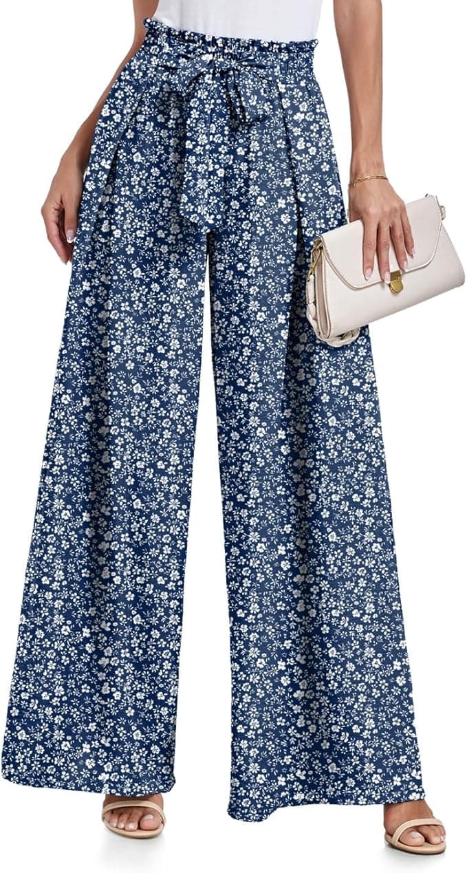 Pantalon palazzo à jambe large