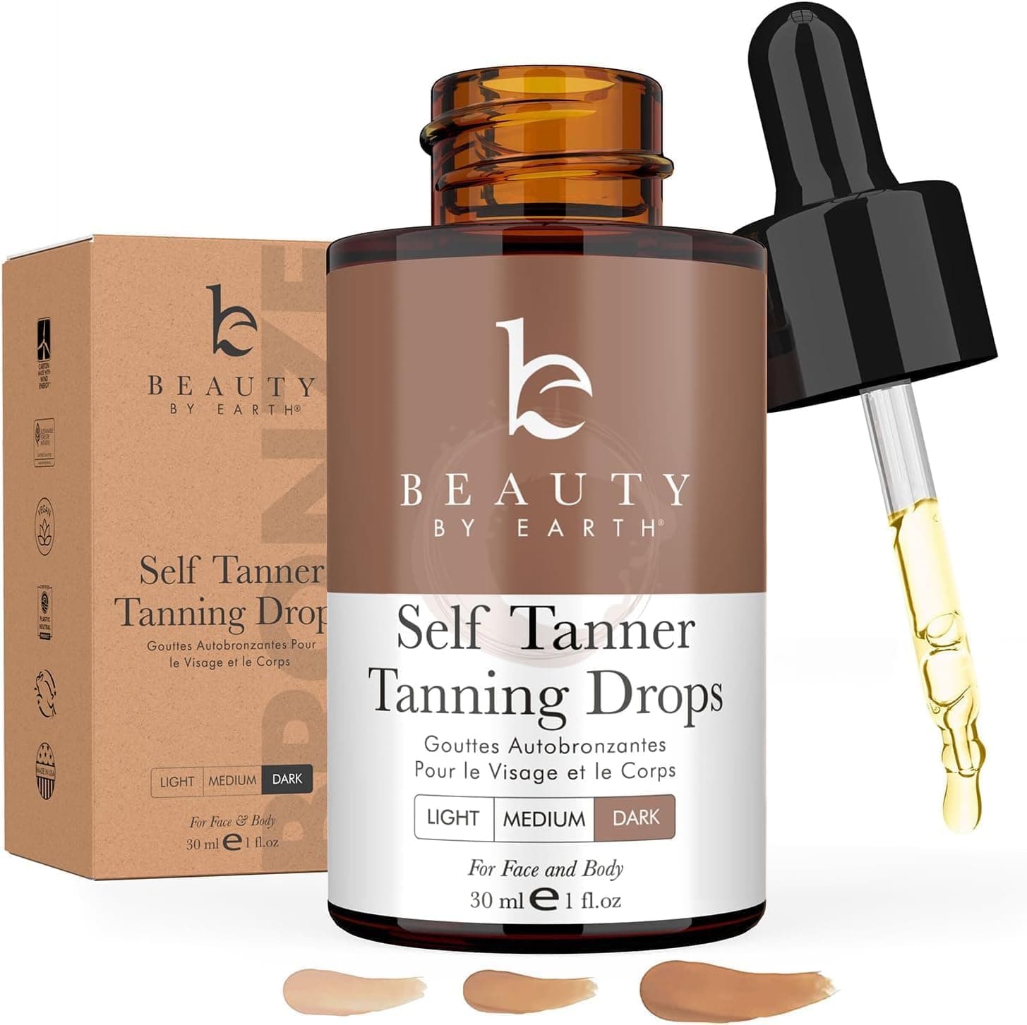 Gouttes autobronzantes pour le visage BEAUTY BY EARTH