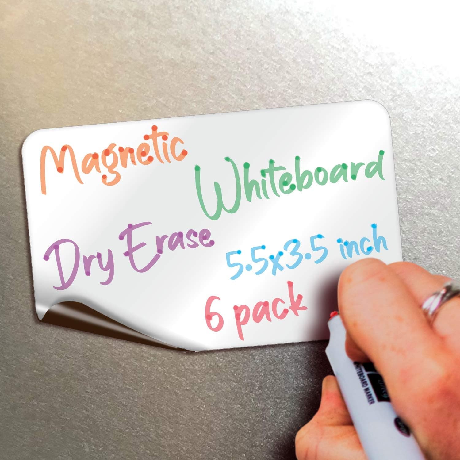 Notes magnétiques rectangulaires effaçables