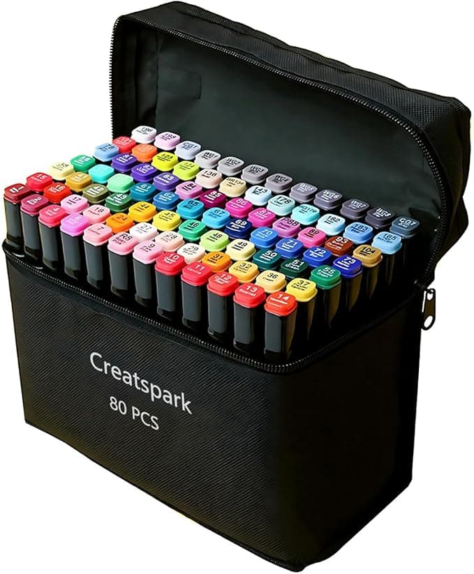 Marqueurs à alcool 80 couleurs Creatspark