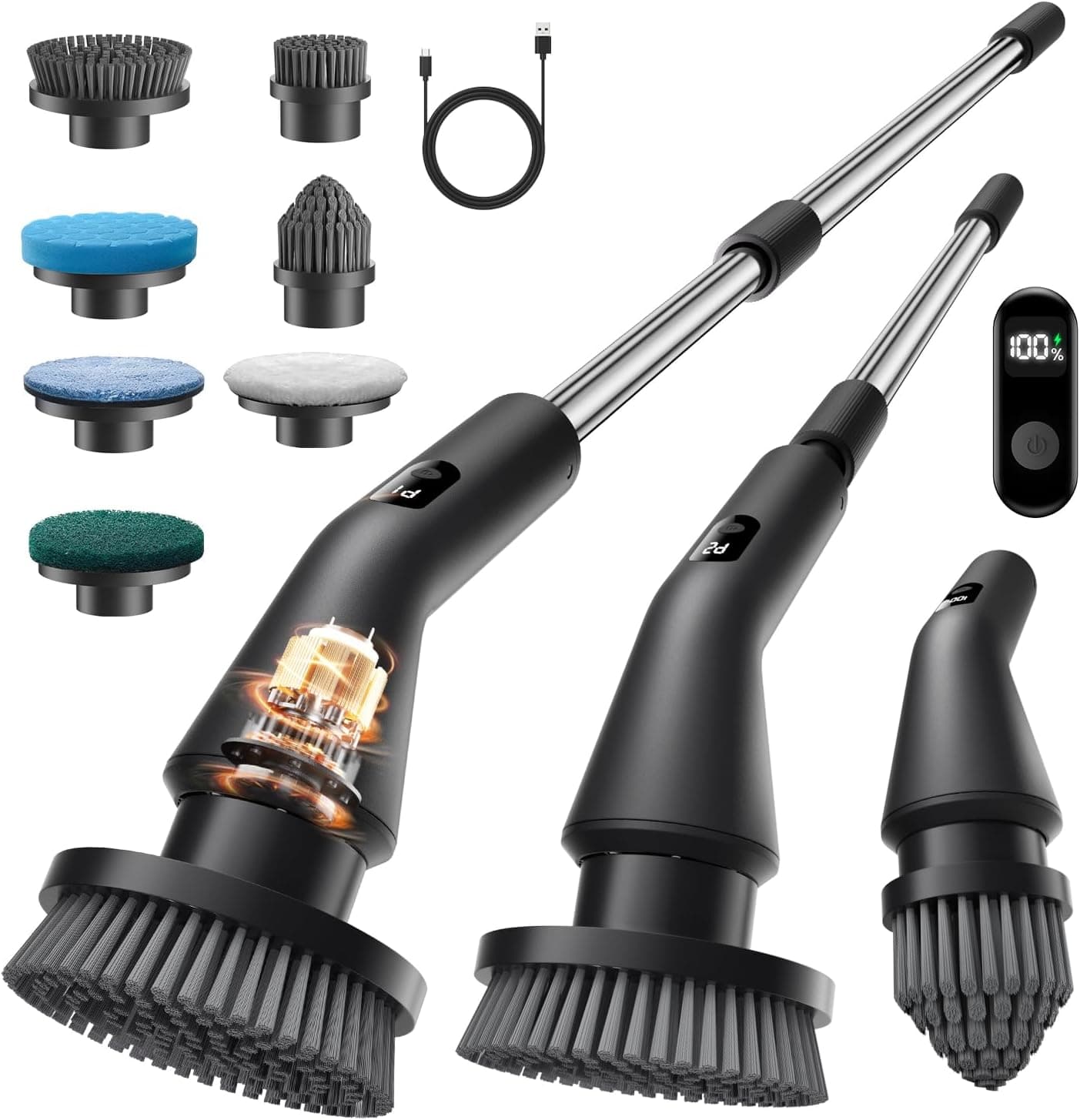 Brosse de nettoyage électrique rotative