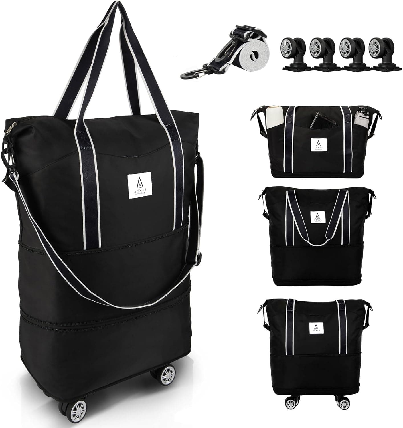 Bagage à main pour avion, sac de sport à roulettes Arxus