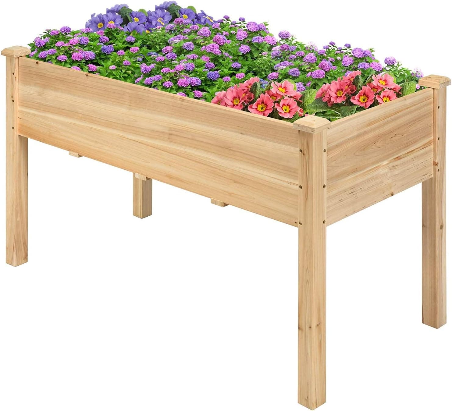 Jardinière en bois surélevée pour terrasse