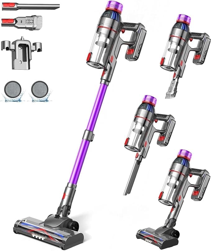 Aspirateur balai sans fil avec aspiration puissante de 550 W