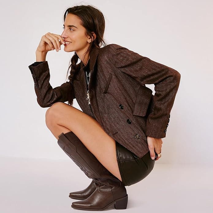 Bottes de cowgirl mi-mollet