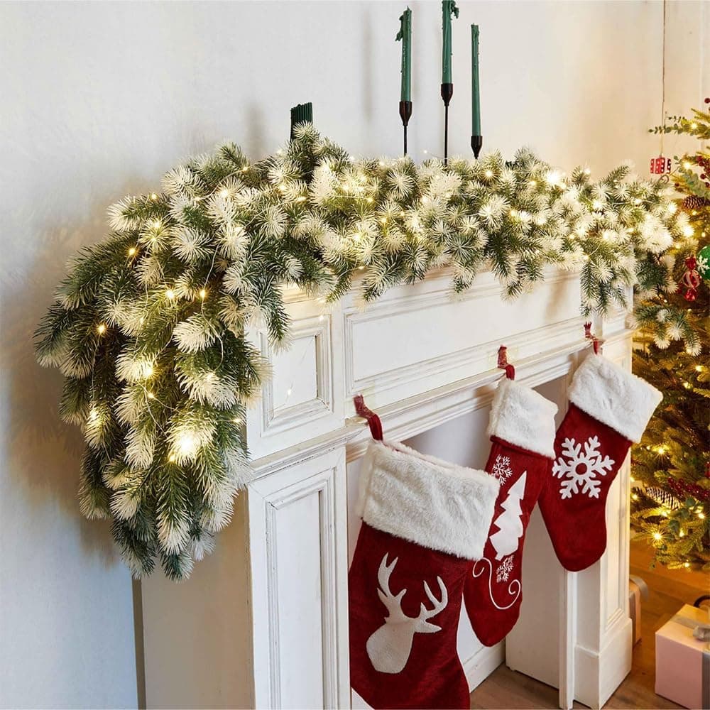 Guirlande de Noël de 1,8 m avec lumières