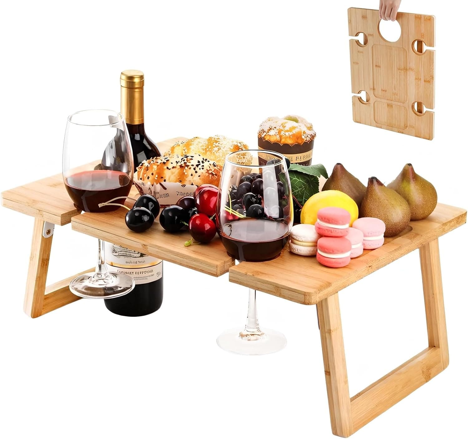 Table de pique-nique portable pliable pour vin