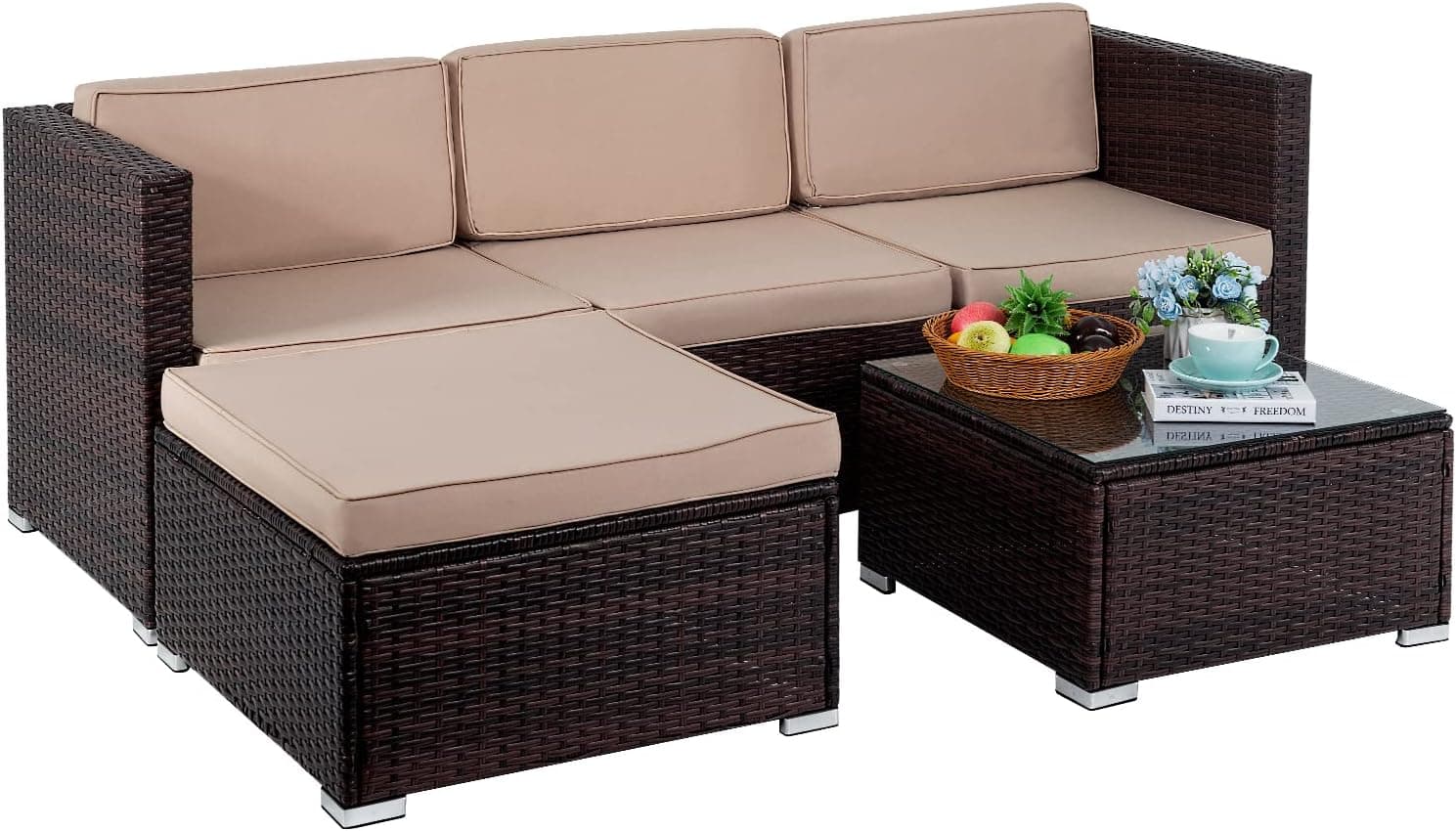 Ensemble de mobilier d’extérieur 5 pièces