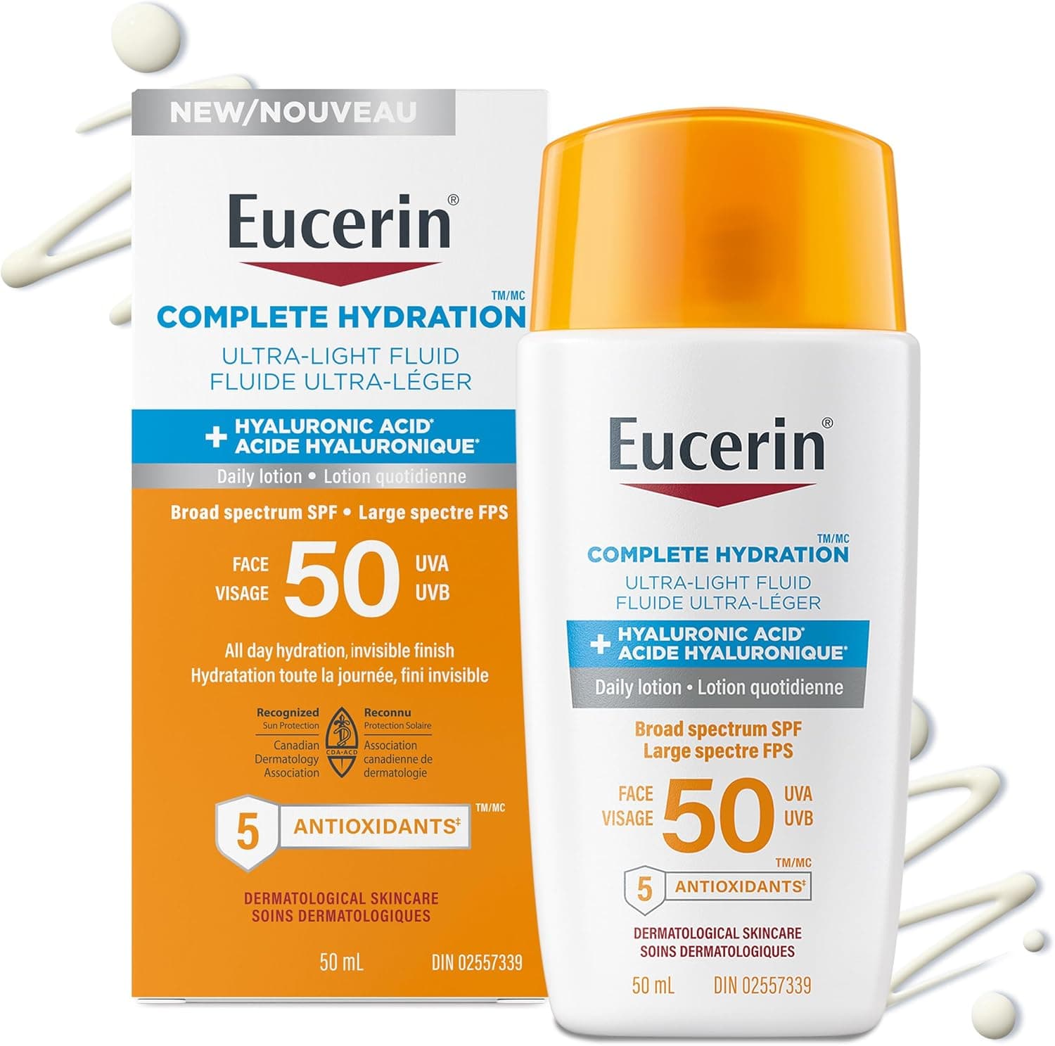 Crème solaire fluide ultra-légère SPF 50 d'Eucerin
