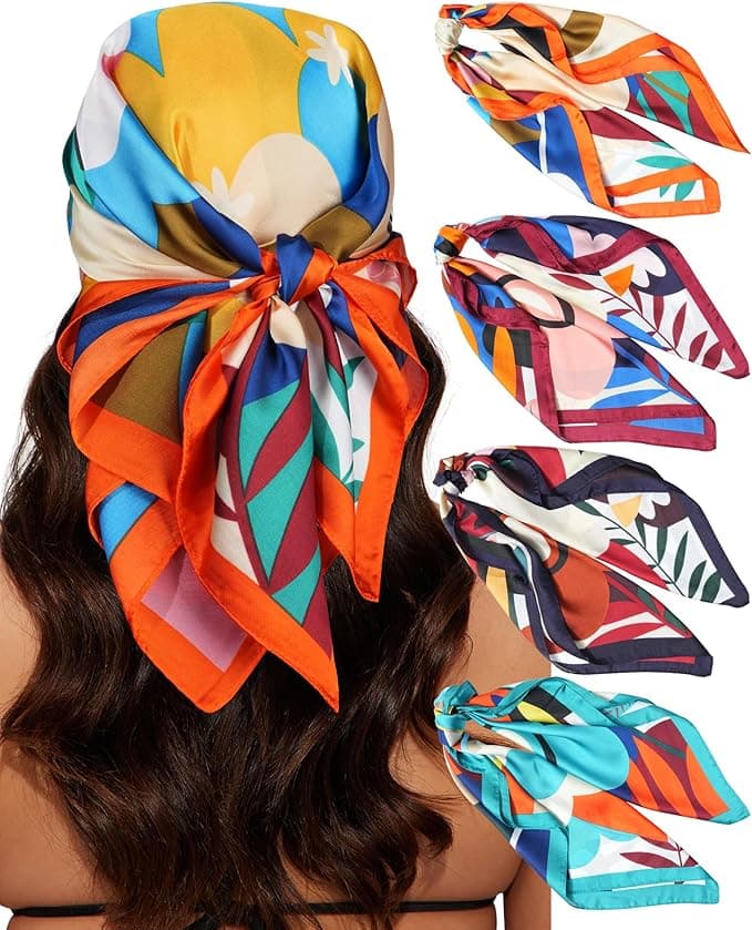Foulard en satin pour la tête
