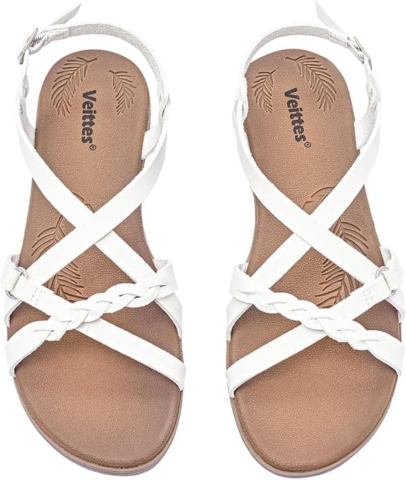 Sandales sangle croisée tressée