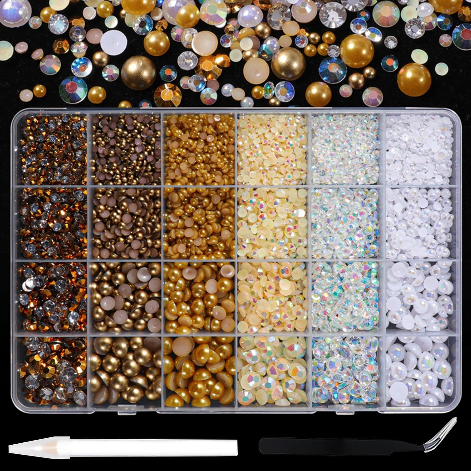 BetterJonny Lot de 10 000 strass et perles