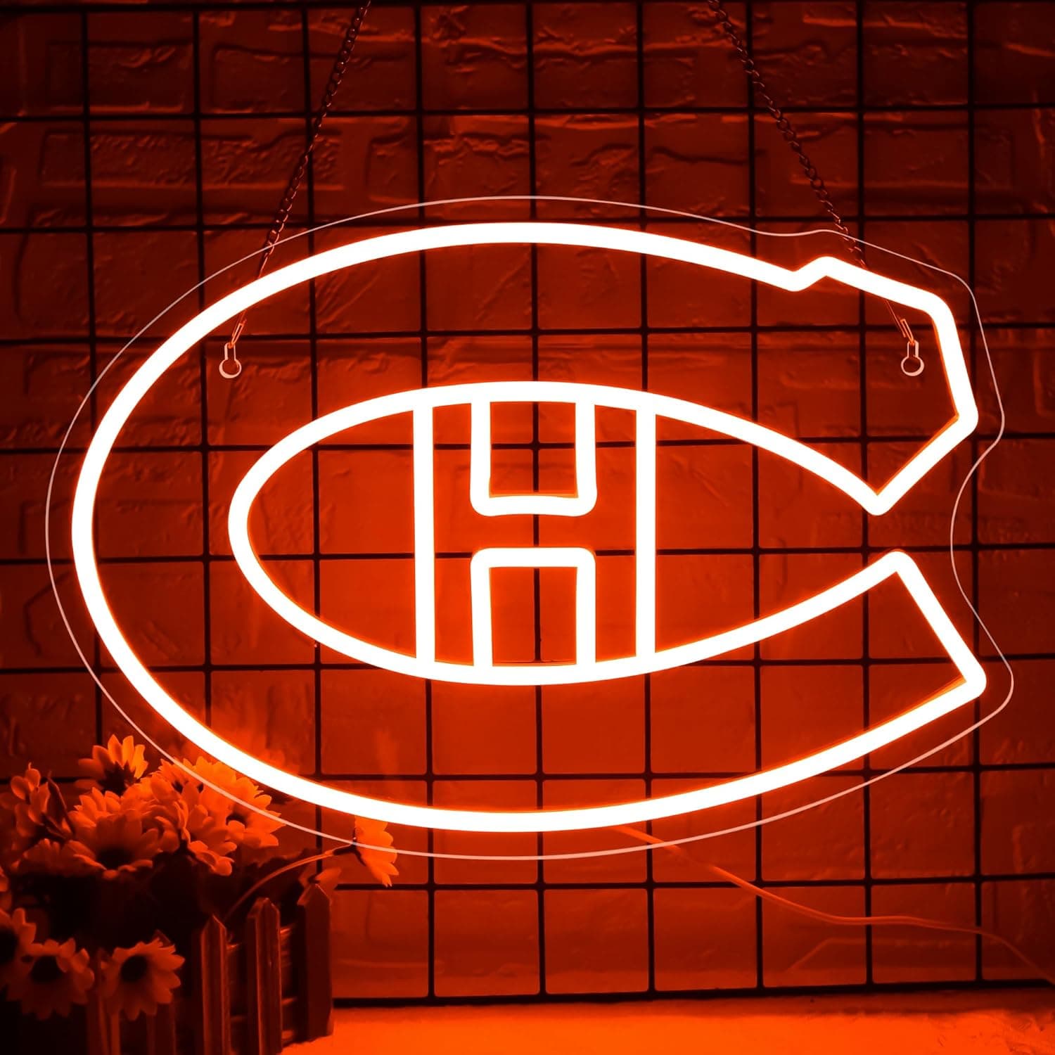 Panneau néon Hockey sur glace