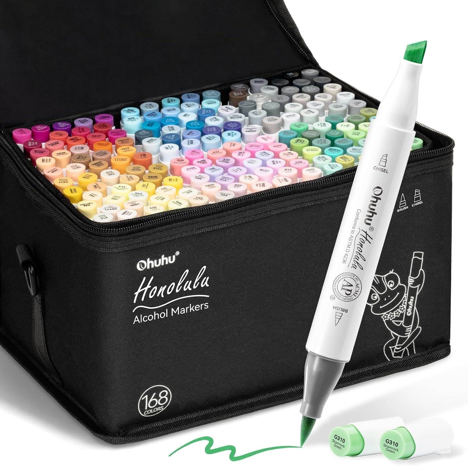 Lot de 168 marqueurs à alcool pour coloriage adulte, Ohuhu 