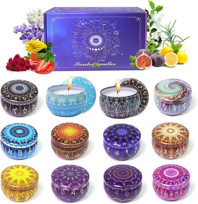Lot de 12 bougies parfumées Constellation